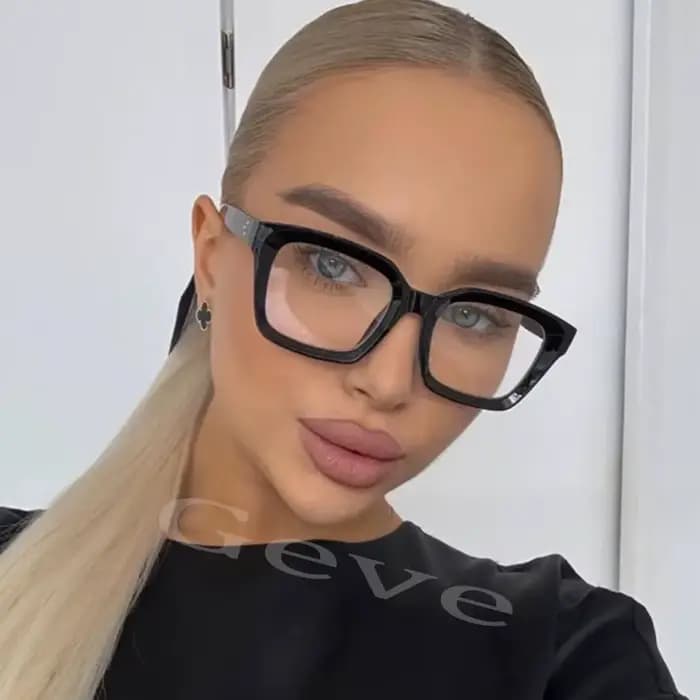 Lunettes carrées transparentes pour femmes