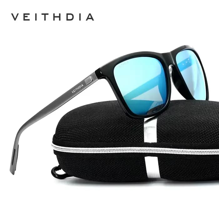VEITHDIA lunettes de soleil sport extérieur unisexe aluminium magnésium TR90 polarisé UV400 lentille Vintage