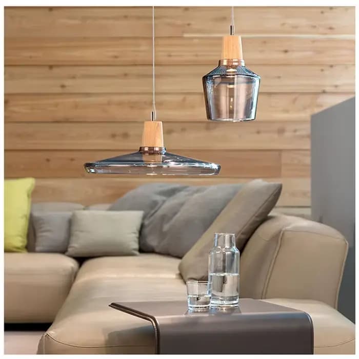 Lampe LED Suspendue en Verre au Design Nordique Rétro Vintage, Luminaire Décoratif d'Nik, Idéal pour un Loft, une Allée, un Bar ou une Chambre à Coucher