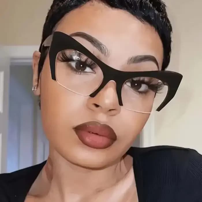 Montures de lunettes œil-de-chat tendance pour femmes et hommes – Monture optique transparente de marque de créateur – Oculos stylés