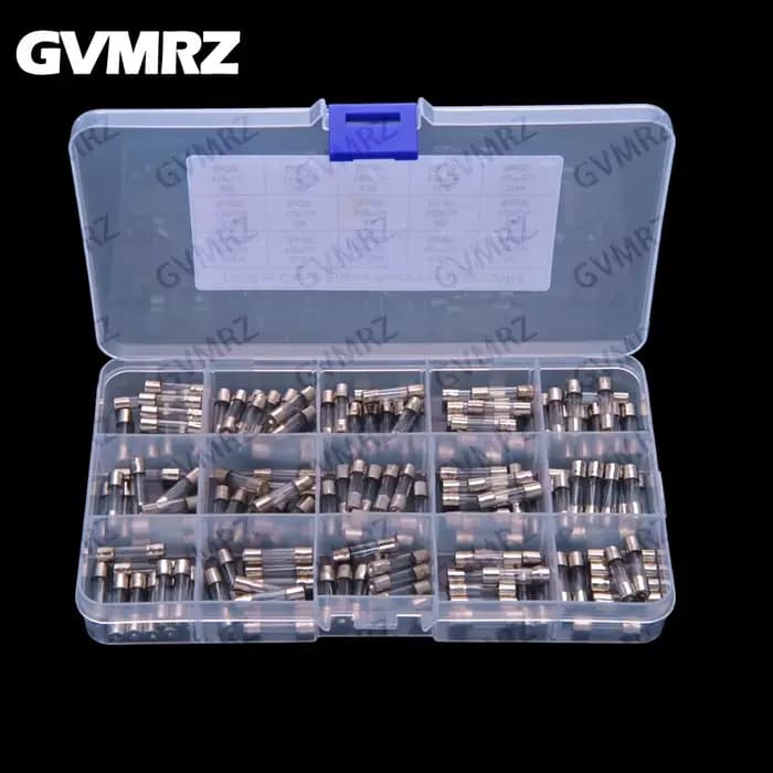 15 Valeurs Ensembles de fusibles en verre 5x20mm, 150 pièces: 0,1A 0,2A 0,25A 0,5A 1A 1,5A 2A 3A 4A 5A 8A 10A 12A 15A 20A