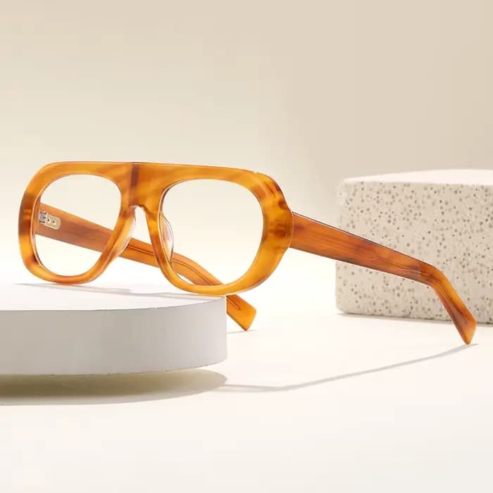 Monture de lunettes épaisse en acétate pour hommes et femmes