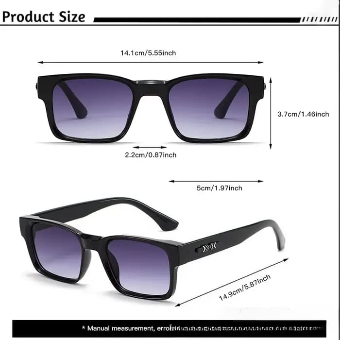 Lunettes de soleil carrées tendance 2026 pour hommes – Design de marque de luxe