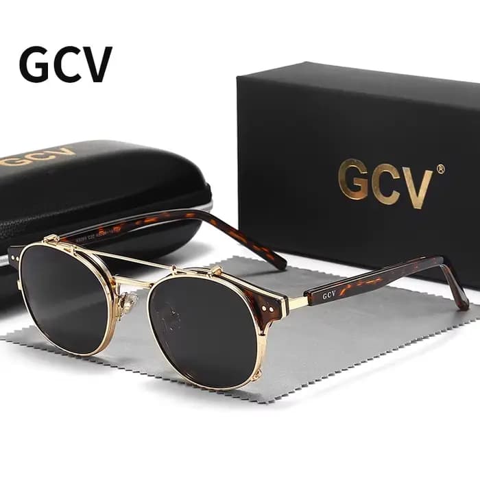 GCV Double couche lentille amovible lunettes de soleil