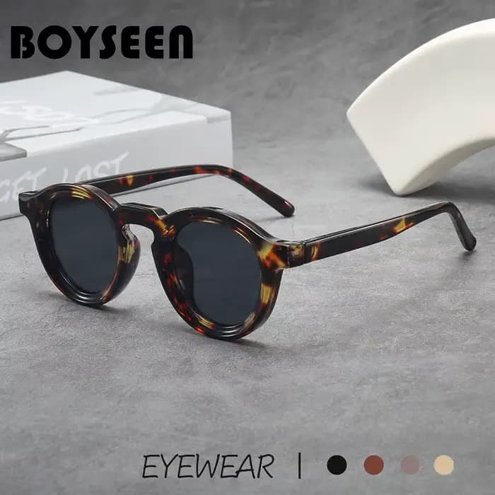 Lunettes de soleil ovales à monture optique rétro pour hommes
