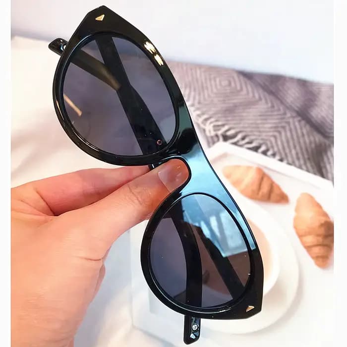 Lunettes de soleil vintage rondes œil-de-chat pour femmes