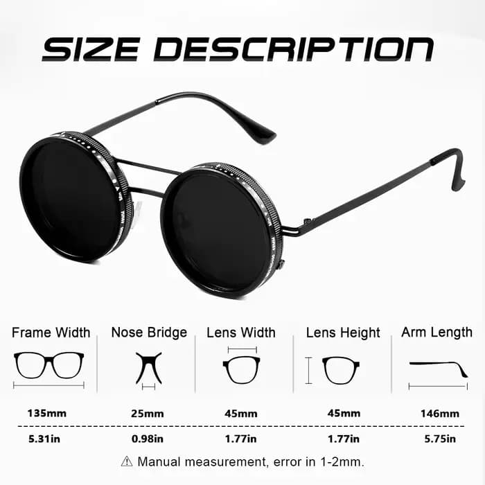 CRIXALIS ND9 vitesse réglable gradation lunettes de soleil hommes femmes Punk cadre rond