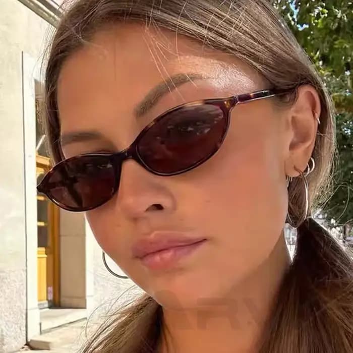 Lunettes de soleil marron léopard pour femmes