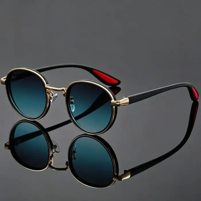 Lunettes de soleil ovales rétro pour hommes