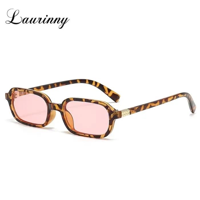 LAURINNY-Lunettes de soleil rectangulaires pour homme et femme, accessoire de marque de styliste, carrées, verres bruns, à la mode