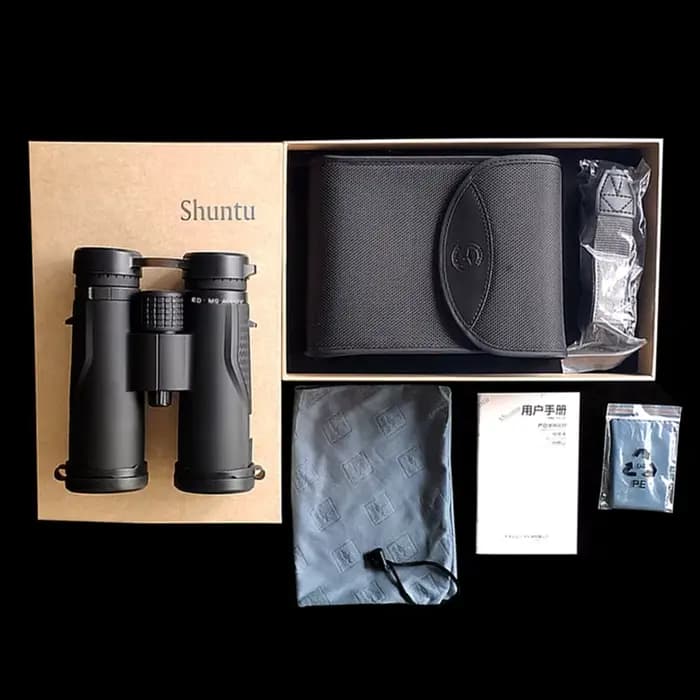Jumelles Shuntu 42/50 mm avec lentilles ED, puissantes, étanches IPX7, revêtement SMC, prisme Bak4, optique de télescope longue portée pour la chasse et les voyages