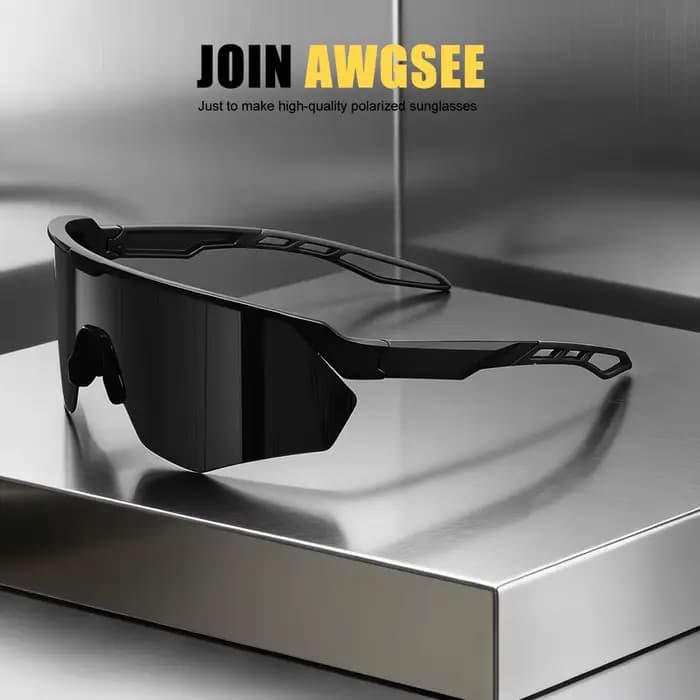 Lunettes de soleil de vélo polarisées à demi-monture – coupe-vent