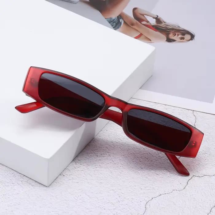 Petites lunettes de soleil rectangulaires pour femmes et hommes