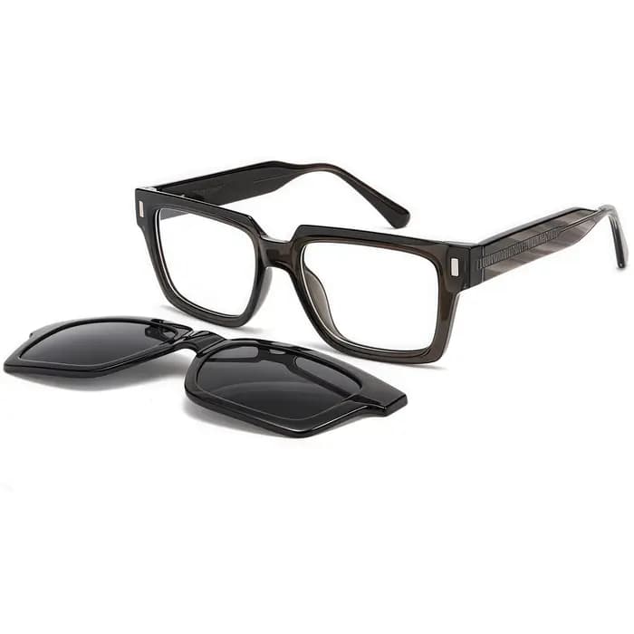 Monture de lunettes à clip magnétique épaisse pour lunettes d'homme