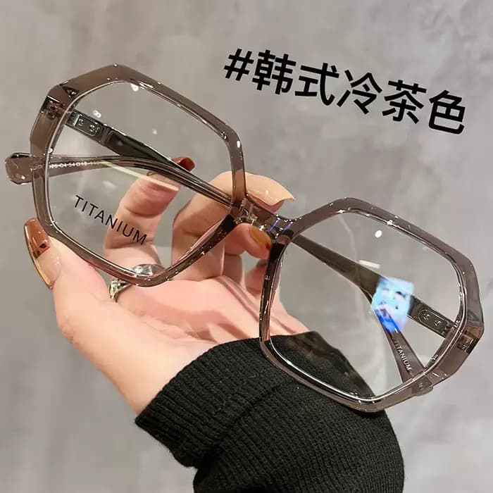 ALICIA femme grande taille lunettes mode Ultra léger TR90 polygone