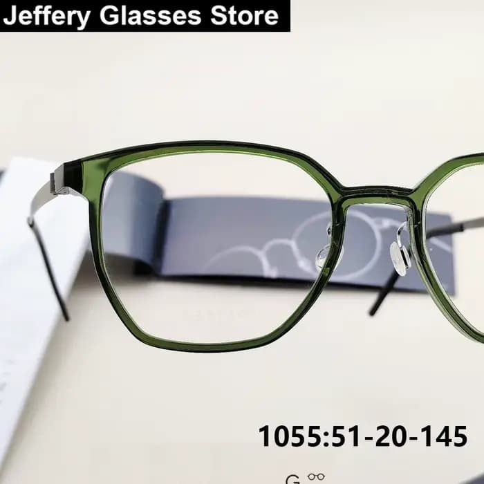 Danemark Design 1055 hommes polygone lunettes cadre rétro ultraléger titane acétate surdimensionné femmes