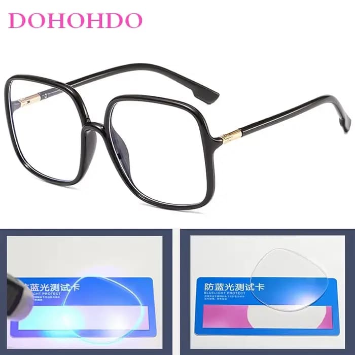 Lunettes carrées à monture surdimensionnée pour femmes et hommes