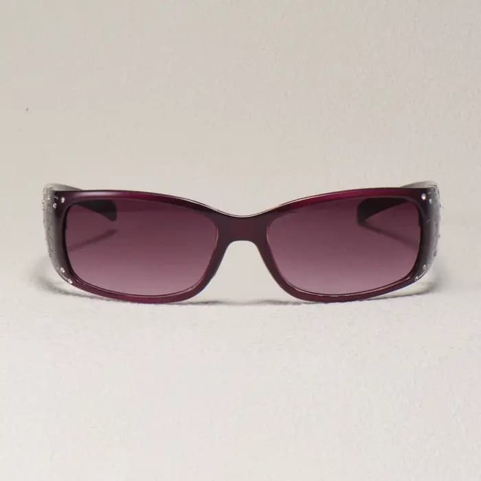Lunettes de soleil à monture carrée incrustée de diamants