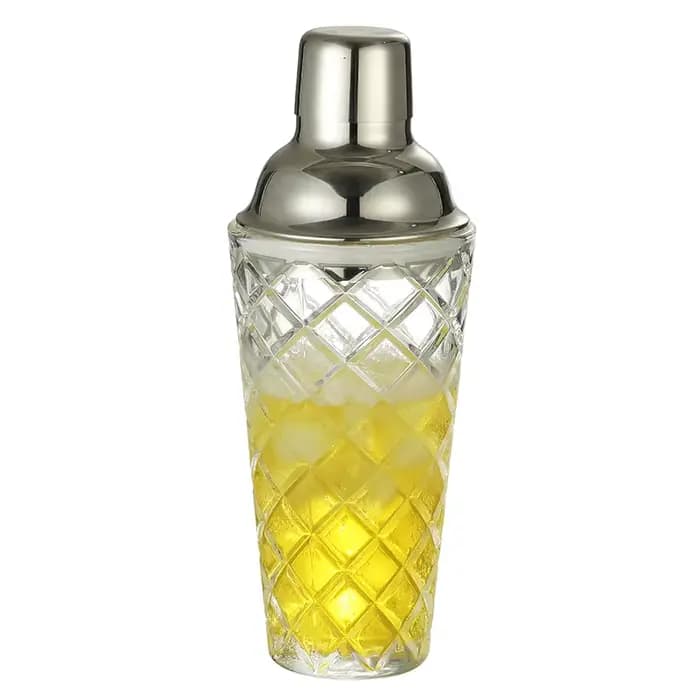 Shaker à cocktail en verre cristal, verre shaker à martini de 17 oz