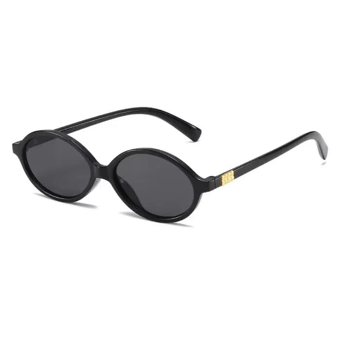 Lunettes de soleil ovales pour femmes, lunettes de soleil à petit cadre noir, lunettes rétro pour femmes, verres clairs, lunettes pour dames, nouvelle marque de mode, ChimUV400
