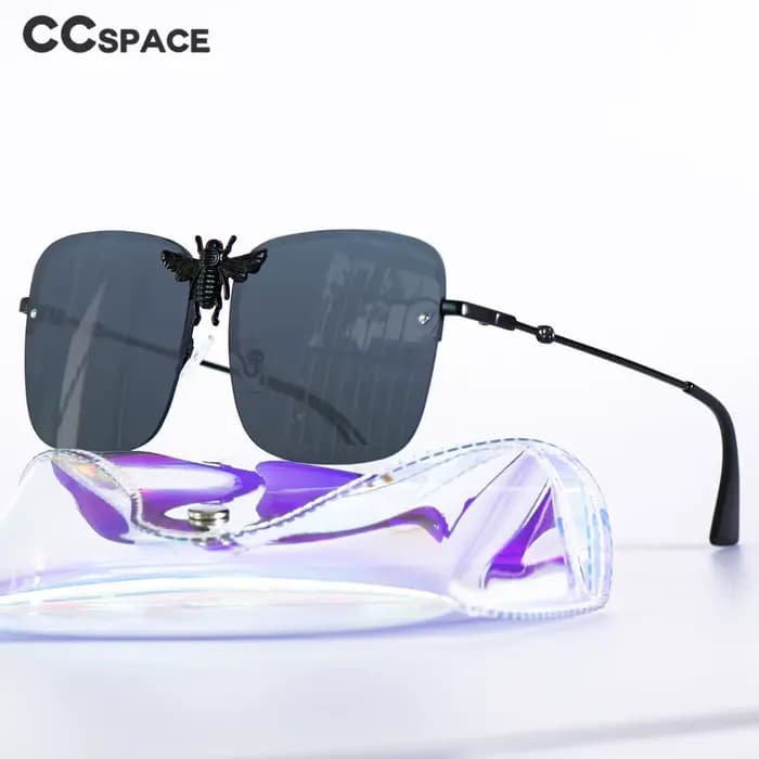 Lunettes de soleil carrées en métal pour hommes et femmes