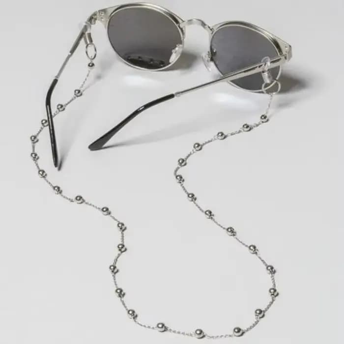 JOLargand-Lunettes de soleil à perles en métal pour femmes