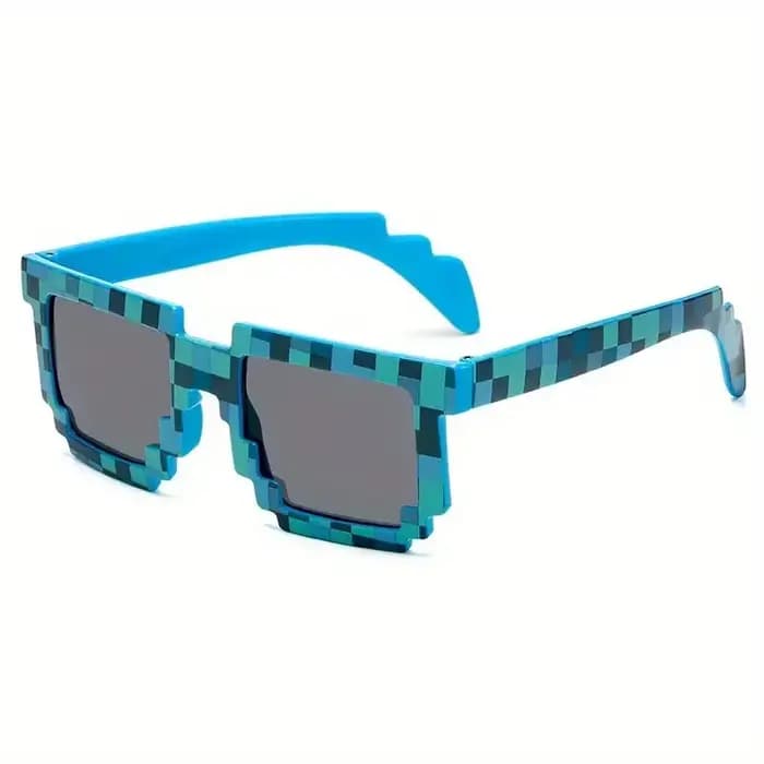 Lunettes carrées en mosaïque de pixels