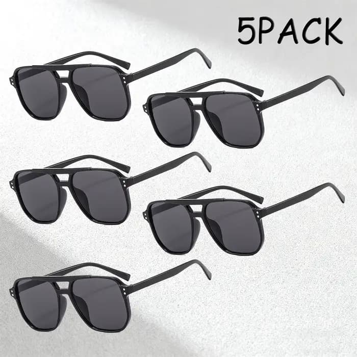 Lot de 5 lunettes de soleil orange tendance pour hommes