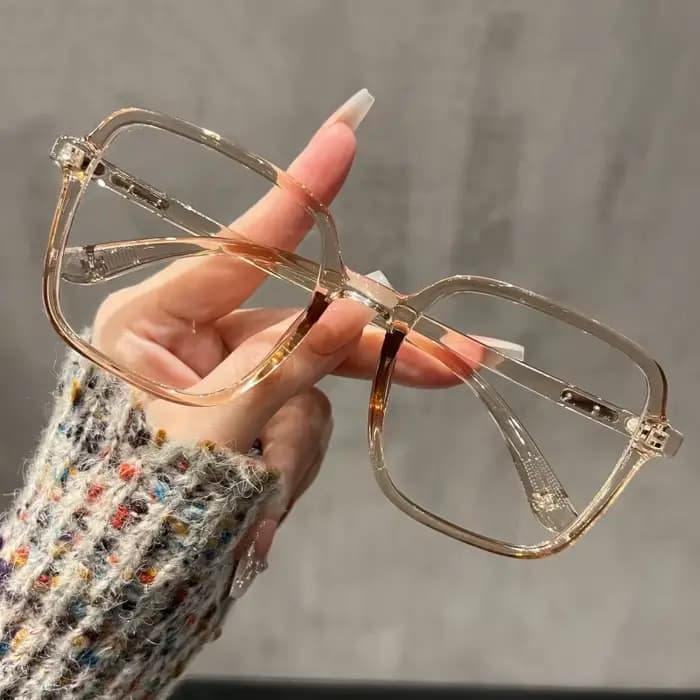 BEAU FIVE 2025 lunettes Anti-lumière bleue pour femmes monture transparente photochromique ultralégère grande taille minceur aspect naturelF113