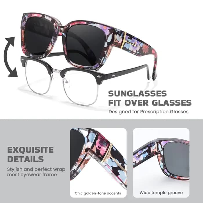 Lunettes de soleil surdimensionnées pour femmes et hommes