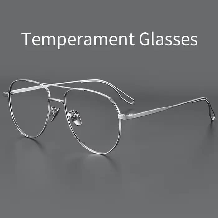 HDCRAFTER alliage de titane lunettes optiques cadre Double pont Prescription hommes montures