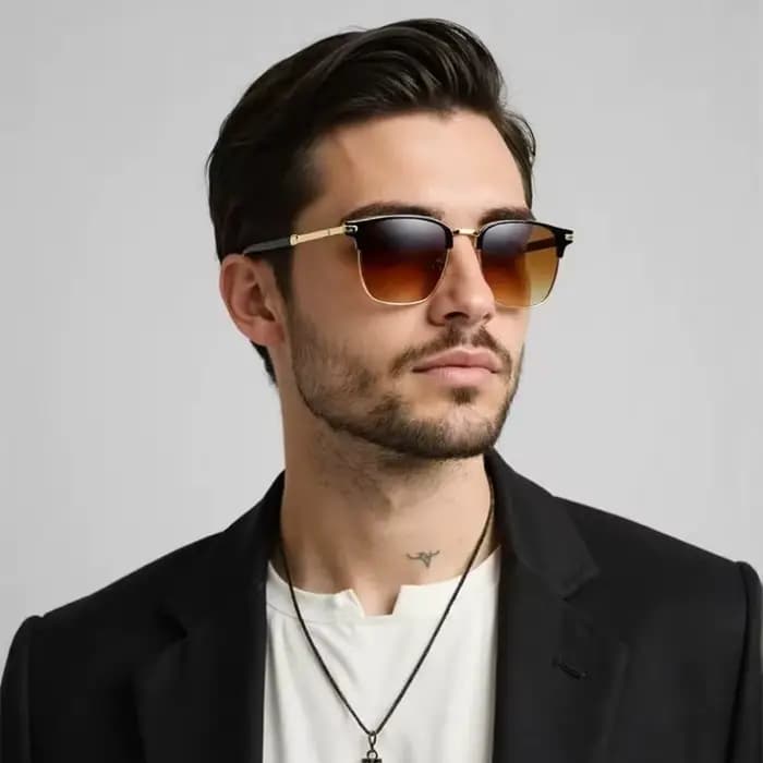 Lunettes de soleil carrées de luxe pour hommes et femmes