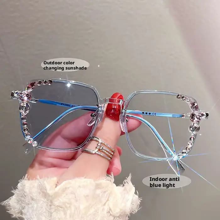 Lunettes de soleil à lumière plate pour femmes, couleur changeante, Style européen et américain, nuances de luxe légères, personnalisées, à la mode, nouvelle collection 2025