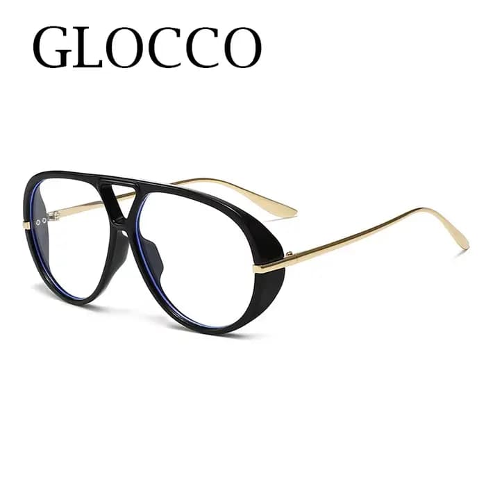 Marque de luxe Designer surdimensionné pilote myopie lunettes 2025 Vintage noir clair