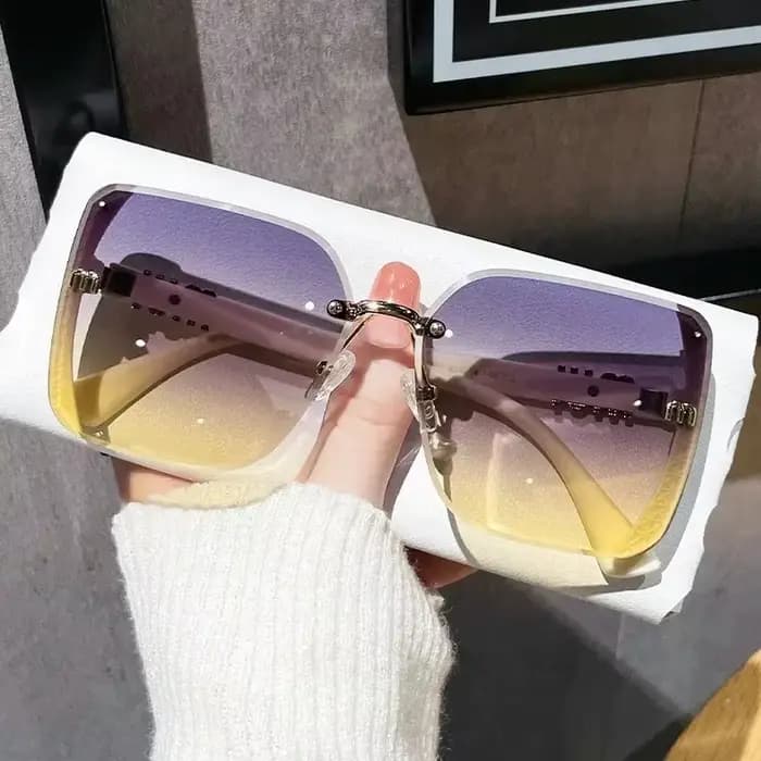 Lunettes de soleil carrées de marque tendance pour femmes