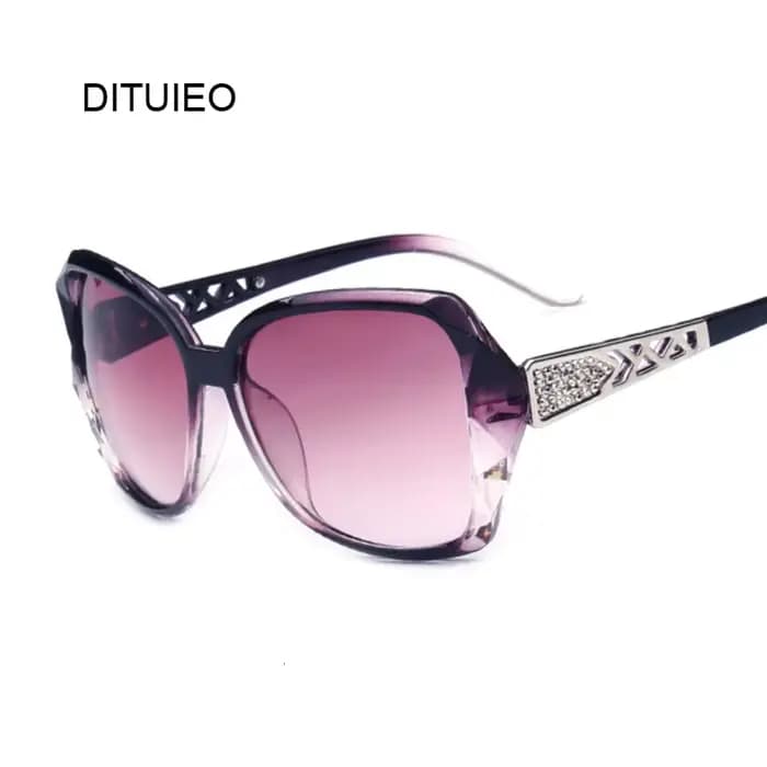 Mode lunettes De soleil carrées femme marque De luxe grand violet