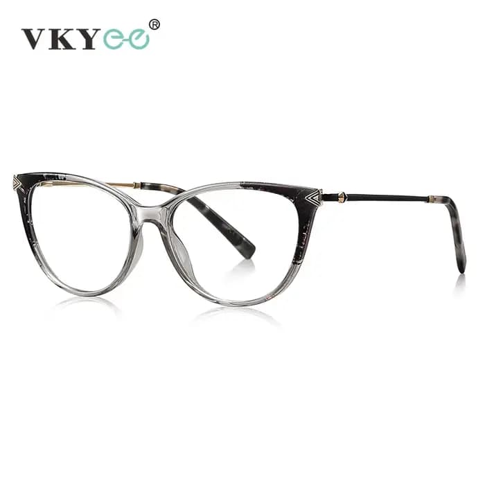 VICKY nouvelle mode Unique Simple oeil de chat conception femmes Anti-lumière bleue lunettes de lecture personnalisable Prescription LS235