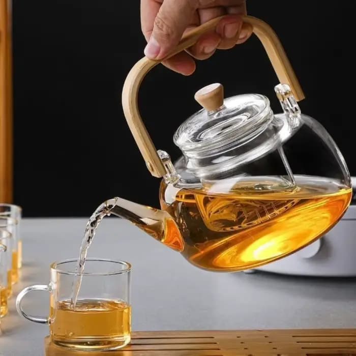 Théière en verre avec infuseur, 1 pièce, machine de cuisson de thé en Borosilicate, cuisinière sûre pour les feuilles mobiles, tisane pour la maison, les voyages en plein air