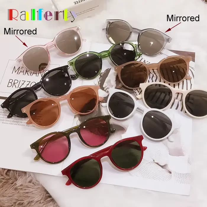 Ralferty-Lunettes de soleil rondes rétro pour femmes