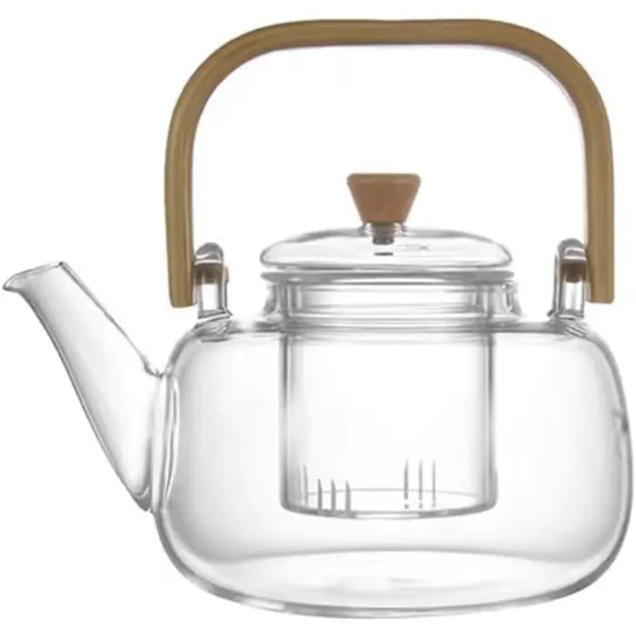 Théière en verre avec infuseur, 1 pièce, machine de cuisson de thé en Borosilicate, cuisinière sûre pour les feuilles mobiles, tisane pour la maison, les voyages en plein air