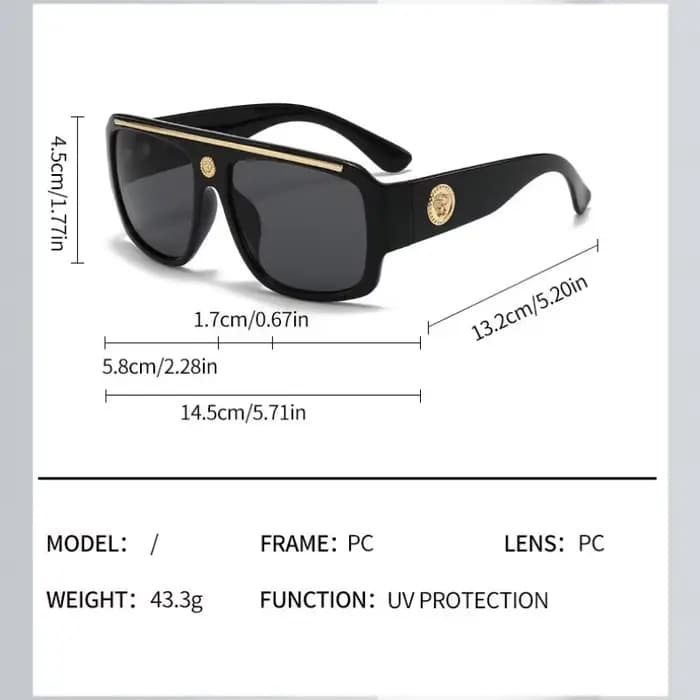 Marque de mode lunettes de soleil de créateur de luxe hommes femmes 2025 surdimensionné Vintage Punk nuances