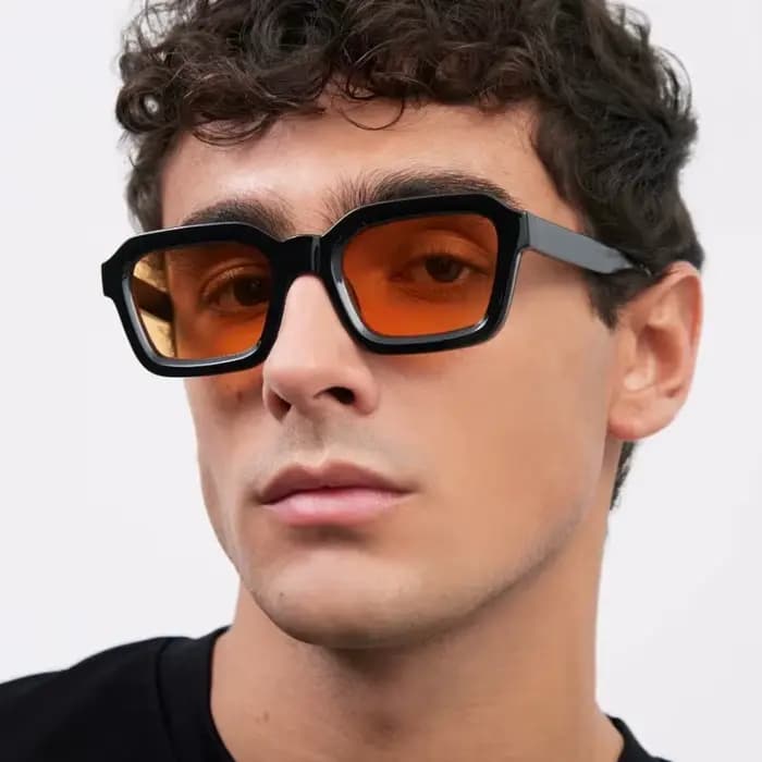Lunettes de soleil carrées épaisses vintage pour femmes et hommes