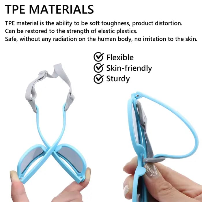 Lunettes polarisées avec sangle réglable pour bébé