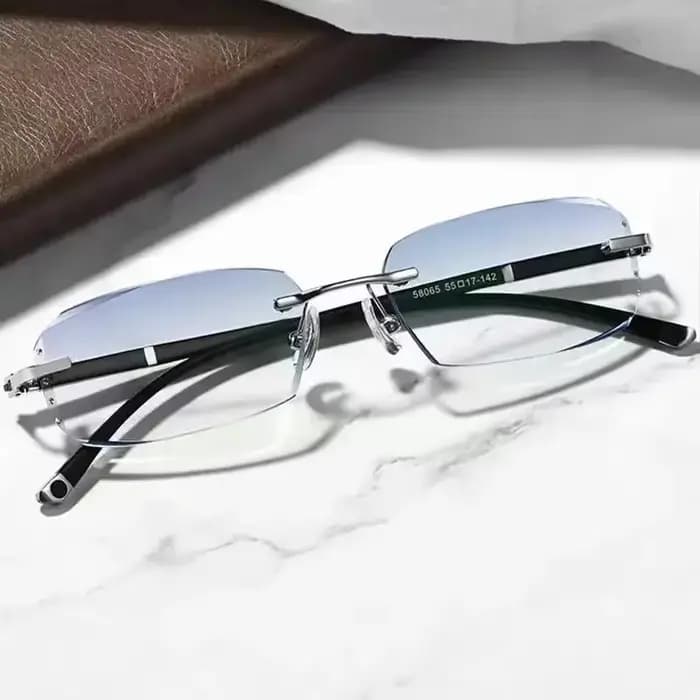 Lunettes de luxe sans cadre pour hommes et femmes