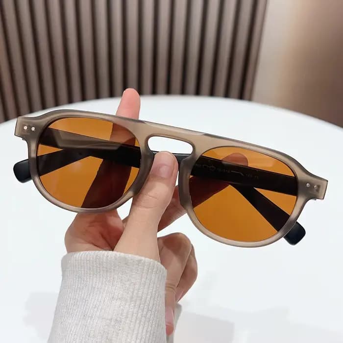 Lunettes de soleil vintage à monture ronde TR90 de haute qualité – Style streetwear minimaliste