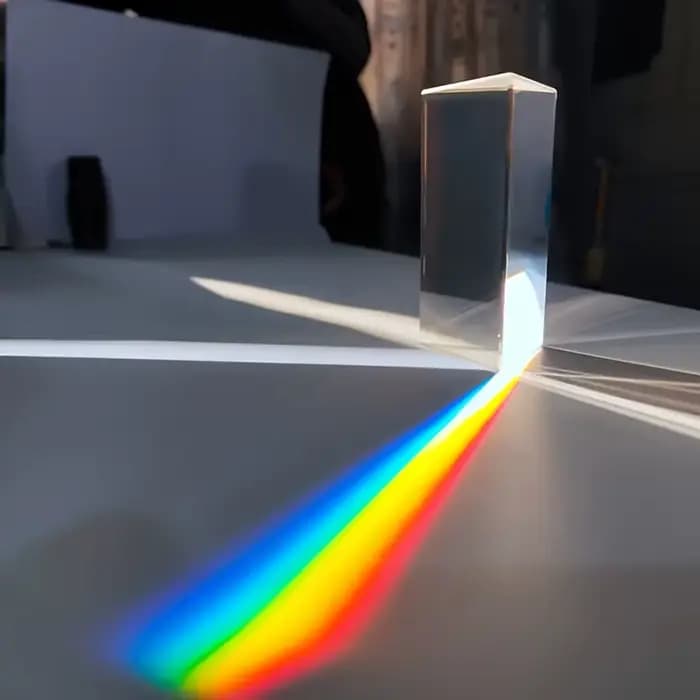 Prisme de réfraction spectrale en verre éducatif, outil d'enseignement de la physique de la lumière et de la photographie, cadeau pour les passionnés de sciences