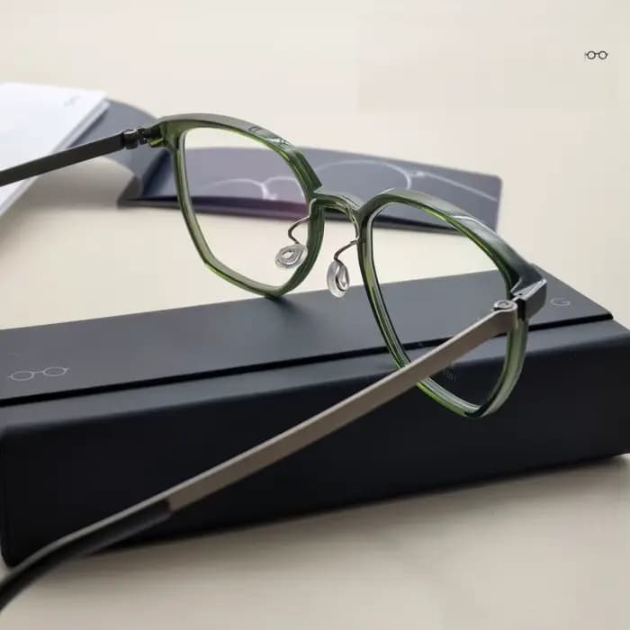 Danemark Design 1055 hommes polygone lunettes cadre rétro ultraléger titane acétate surdimensionné femmes
