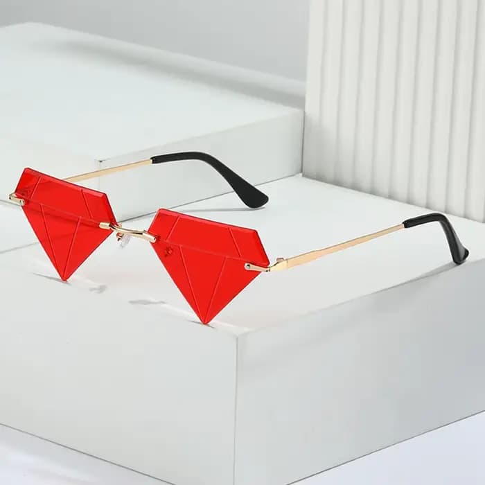 Lunettes de soleil Design en forme de diamant pour femmes et hommes