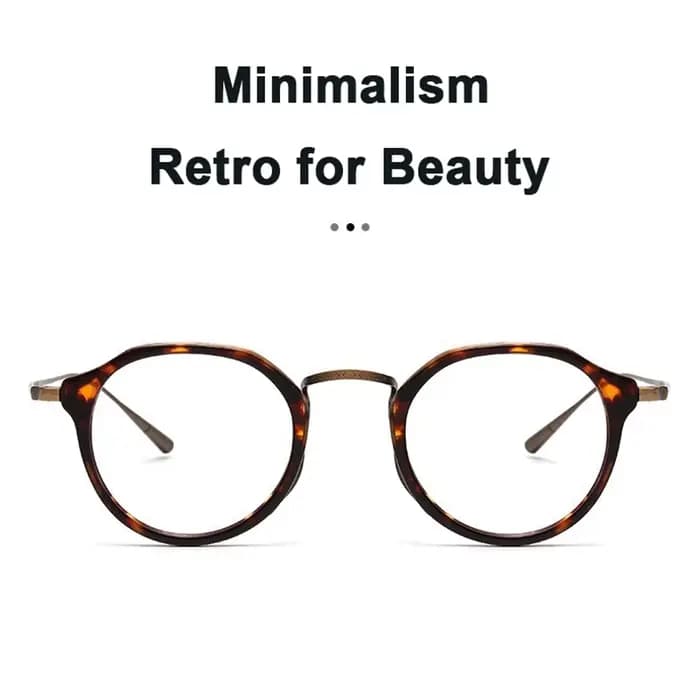Marque japonaise réplication acétate titane lunettes cadre rétro luxe rond
