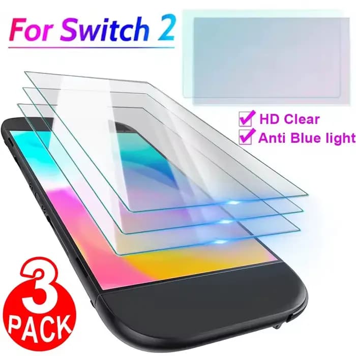 3/1 pièces verre trempé pour Switch 2/Switch Lite/Switch protecteur d'écran Oled Film accessoire d'écran en verre trempé transparent
